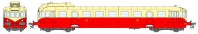 REE AUTORAIL VH ex ETAT X2332 MONTLUCON SNCF ep III (2 rails courant continu analogique) Locomotives and railcars
