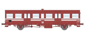 REE  voiture voyageur modernisées Sud-Ouest  15m B6q VB rouge bandes blanches  SNCF ep IV-V Echelle HO