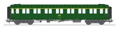 REE voiture métallisée ex PLM  A7 n° 5187-17-47 045-5 vert 301 SNCF ep IV Trains