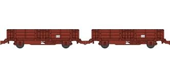 REE set de 2 wagonnets de draisine (tombereau ) SNCF ep III Wagons