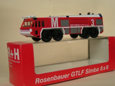 R+H Fourgon d'Aéroport ROSENBAUER GTLF Simba 8x8 Véhicules miniatures