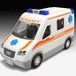 REVELL Junior Kit simple à monter et démonter Ambulance d'urgence avec piéces mobiles ,brancard et accessoires Maquettes et figurines plastiques