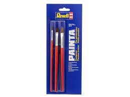 REVELL Set de 3 pinceaux plats 2/6/10 Maquettes et Decors