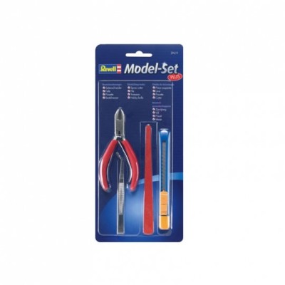 REVELL MODELL SET + kit (le kit complet d'outils pour débuter la construction d'une maquette ) Peintures, colles et accessoires