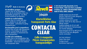 REVELL colle Contacta clear 20g avec pinceau (pour usage sur pièces transparentes sans traces) Maquettes et Decors