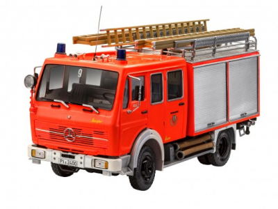REVELLplastic kit of fire engine FEUERWEHR  Mercedes Benz 1017 LF 16(cement and parts not included) LIMITED EDITION Kits and landscapes