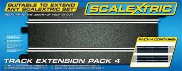 SCALEXTRIC Pack d'extension comprends 4 rails droits ref c8205 Circuits routiers