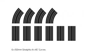 SCALEXTRIC Micro -Scalextric Track extension Pack 6 straights and 4 curves Toys