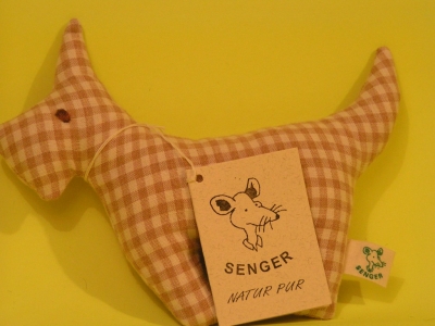 SENGER Doudou chien pur et nature pour bébés (15cm) Jouet