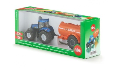 SIKUtractor with single axle vacuum tanker Diecast models to play