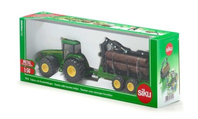 SIKU tractor with forestry trailer Toys