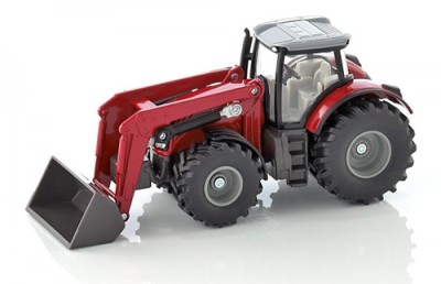 SIKU Tracteur Massey Fergusson avec chargeur frontal Farming