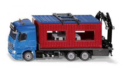 SIKU Truck with  construction container and  mobile crane Diecast models to play