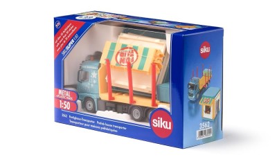 SIKU camion de transport de maison préfabriquée (avec maison) Les miniatures pour jouer