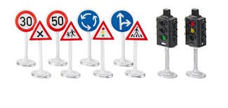 SIKU Set de panneaux routiers et feux de signalisation routière