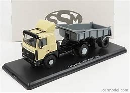 SSM Semi remorque avec benne  MAZ 5432 c n/n MAZ 5232B ( Bielorussie)( en métal trés détaillé série limitée) Camions