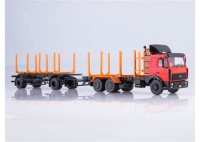 SSM tracteur et remorques porte bois/grumes   MAZ -6303 c n/n MAZ-83781 ( Bielorussie)( en métal très détaillé série limitée) Diecast models