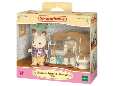 SYLVANIAN FAMILIES  Le frère lapin chocolat et les toilettes Sylvanian Families