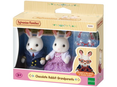 SYLVANIAN FAMILIES  chocolate rabbit grandparents Sylvanian Families