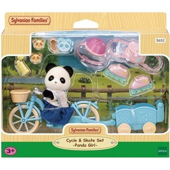 SYLVANIAN FAMILIES  La fille panda son vélo et ses patins à glace Sylvanian Families