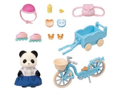 SYLVANIAN FAMILIES  La fille panda son vélo et ses patins à glace Sylvanian Families