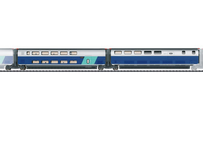 TRIX complement  de TGV euroduplex (ref 22381) 2 remorques  (R4 bar+R5 2eme cl) (série limitée) SNCF ep VI Echelle HO