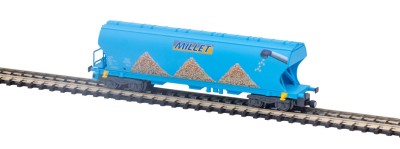 AZAR MODELS wagon céréalier face bombées MILLET logo maïs Z scale