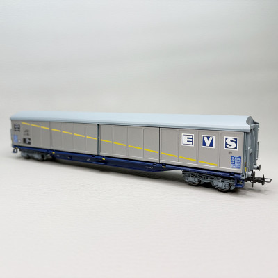 JOUEF Wagon à bogies  à parois coulissantes type Habis EVS livrée argent SNCF ep V /VI Echelle HO