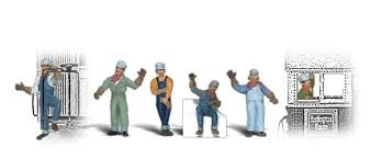 WOODLAND SCENICS  figures set engineers  US Kits and plastic figures