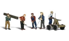 WOODLAND SCENICS  set de personnages ouvriers de la voie US Echelle HO