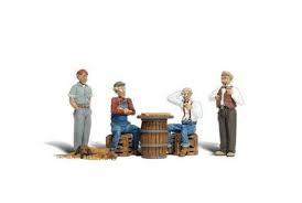 WOODLAND SCENICS figures Checker Players HO scale
