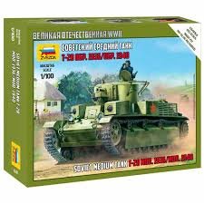 ZVEZDA plastic kit of heavy russian tank  T-28  (cement and paints not included) Kits and landscapes